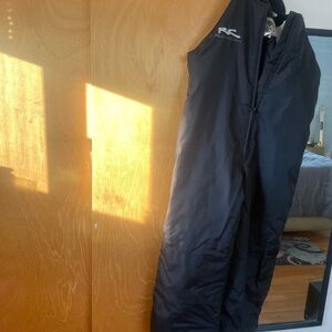 Black snow pants bib